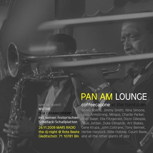 flyer von coffeecapone´s Pan Am Lounge im Mars Radio@Rote Beete am 26.11.09