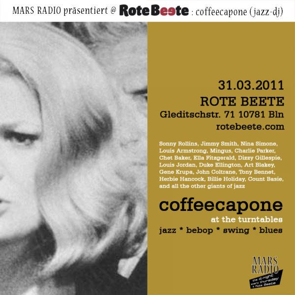 flyer von coffeecapone @ Rote Beete am 31.03.11