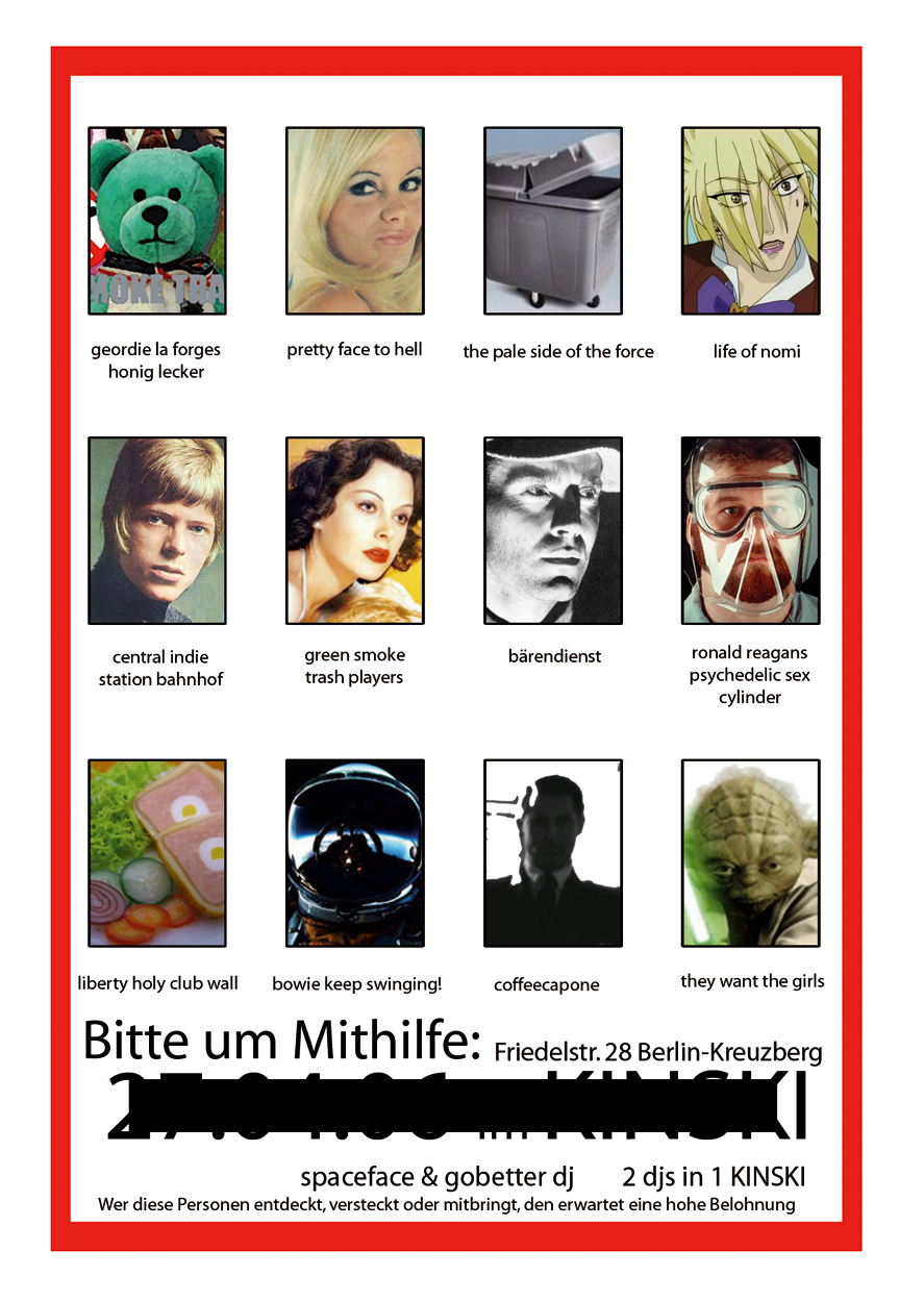 flyer von green smoke trash players im kinski am 27.04.06