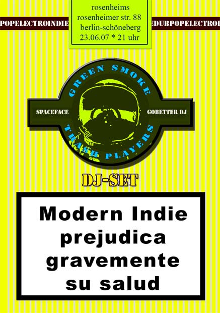 flyer von green smoke trash players im rosenheims am 23.06.07