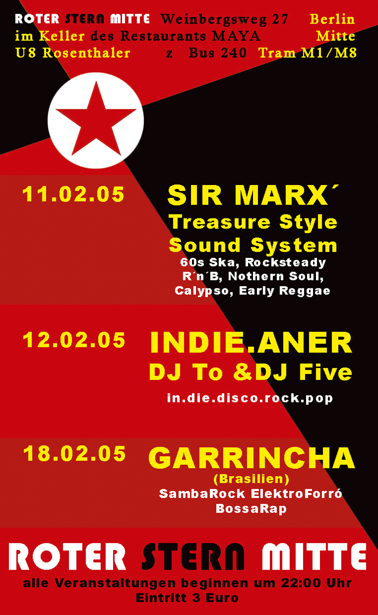 Sir Marx @ Roter Sterm Mitte, Berlin-Mitte | 12.02.2005